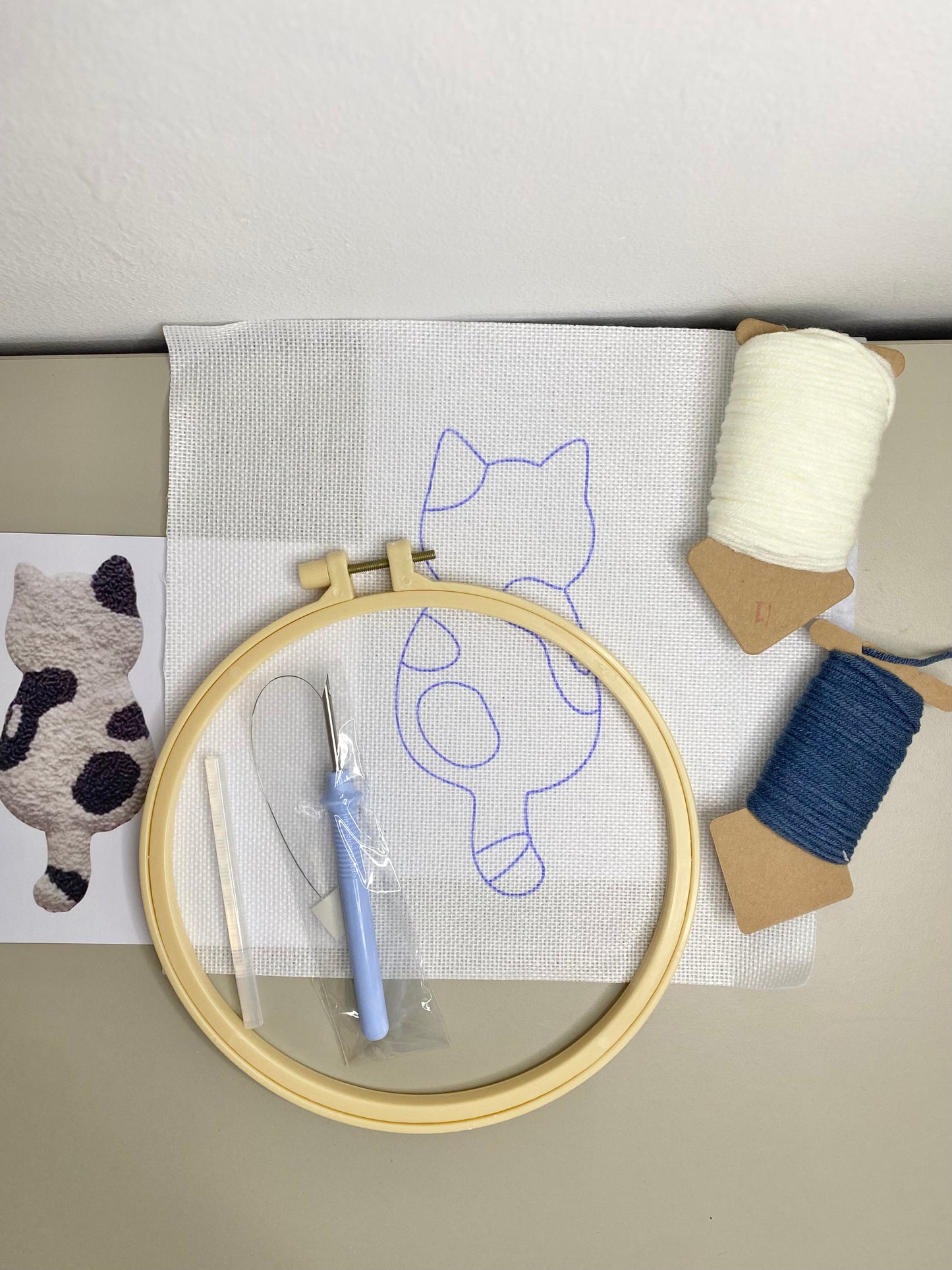 Purring Posture | Punch Needle Coaster Kit