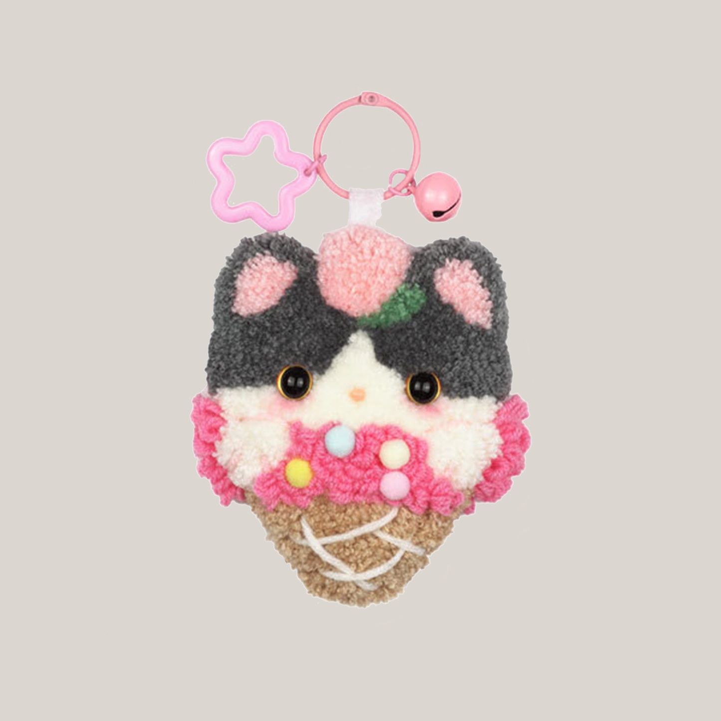 Meow Treats | Punch Needle Keychain Kit