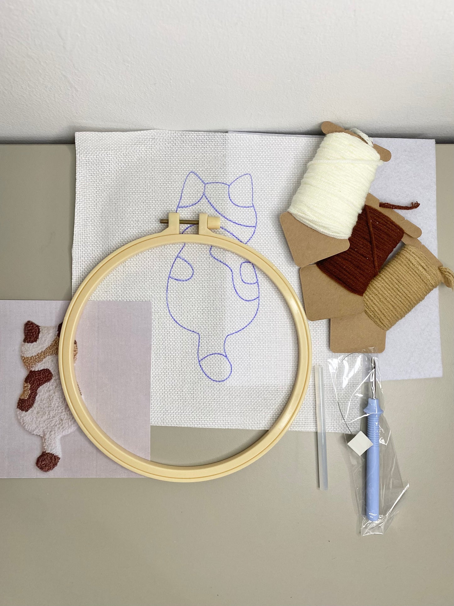 Purring Posture | Punch Needle Coaster Kit