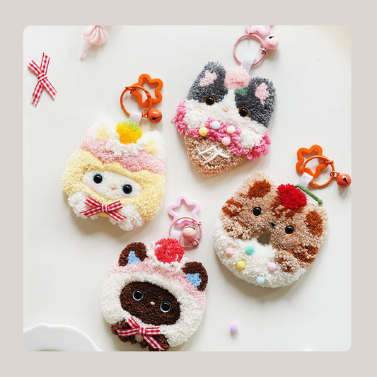 Meow Treats | Punch Needle Keychain Kit